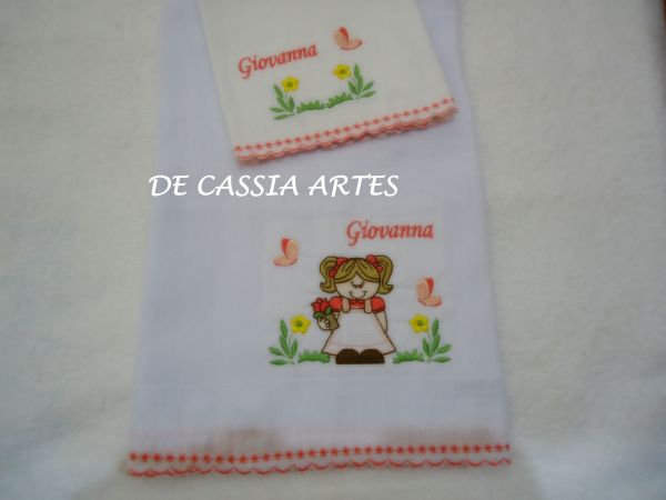 KIT FRALDAS BORDADAS MENINA FLOR